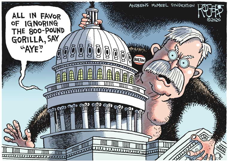 Political/Editorial Cartoon by Rob Rogers on Key Potential Witness Ignored
