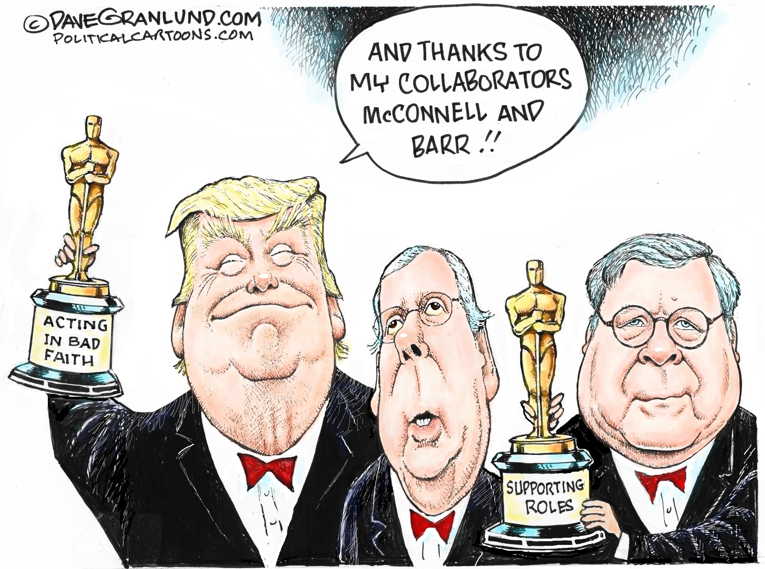 Political/Editorial Cartoon by Dave Granlund on Trump Reflects on Acquittal