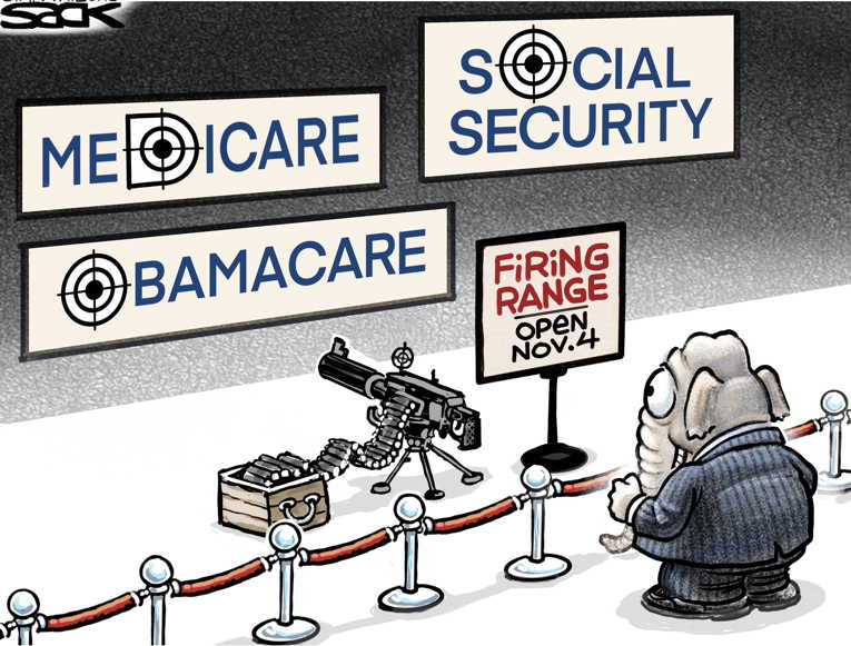 Political/Editorial Cartoon by Steve Sack, Minneapolis Star Tribune on In Other News