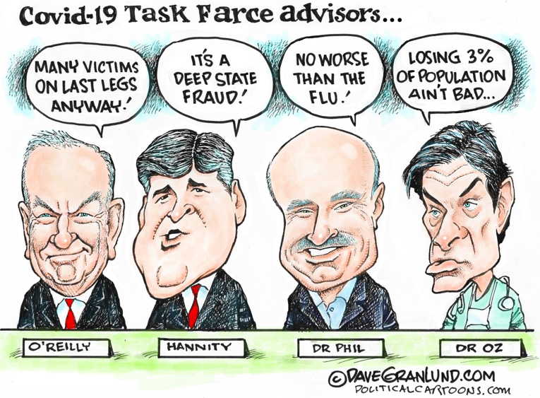 Political/Editorial Cartoon by Dave Granlund on Trump, GOP Push to Reopen U.S.