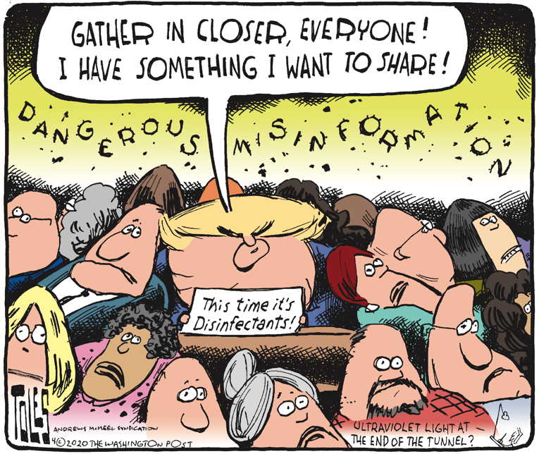 Political/Editorial Cartoon by Tom Toles, Washington Post on Trump Goes Full Monty