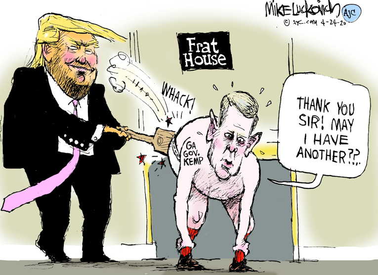 Political/Editorial Cartoon by Mike Luckovich, Atlanta Journal-Constitution on Georgia Reopens