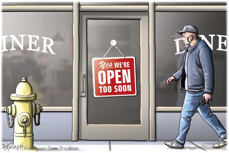 Political/Editorial Cartoon by Clay Bennett, Chattanooga Times Free Press on GOP Governors Kiss the Ring