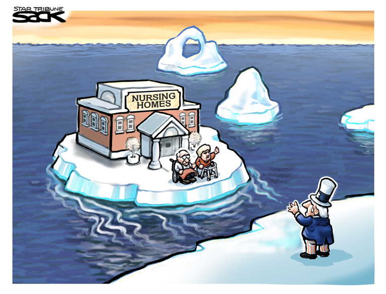 Political/Editorial Cartoon by Steve Sack, Minneapolis Star Tribune on Americans Cope With Distancing