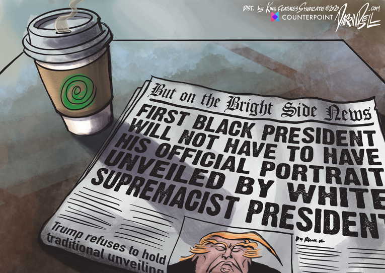 Political/Editorial Cartoon by Ted Rall on Trump Attacks Obama