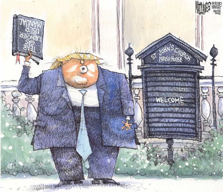 Political/Editorial Cartoon by Matt Davies, Journal News on Trump Channels Hitler