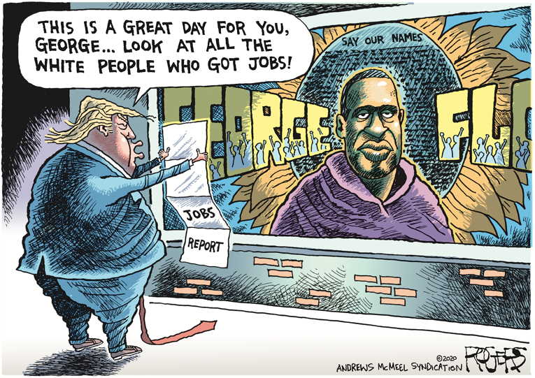 Political/Editorial Cartoon by Rob Rogers on Black Lives Matter