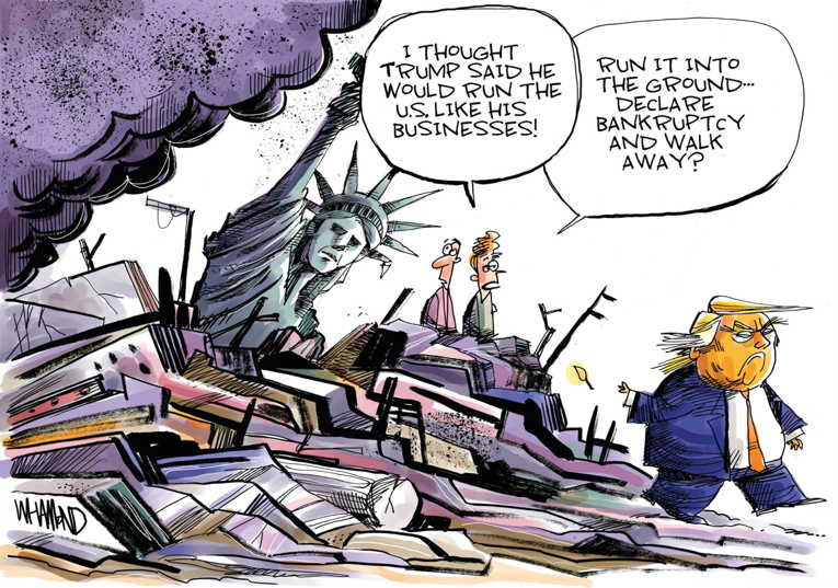 Political/Editorial Cartoon by Dave Whamond, Canada, PoliticalCartoons.com on Trump to Restart Campaign