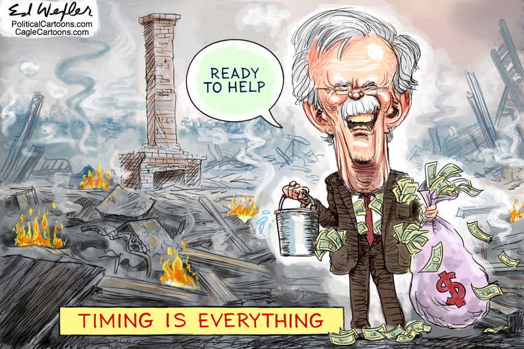 Political/Editorial Cartoon by Ed Wexler, PoliticalCartoons.com on Bolton Sings