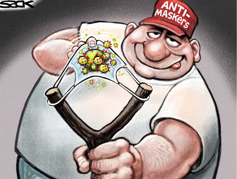 Political/Editorial Cartoon by Steve Sack, Minneapolis Star Tribune on Covid Cases Surging