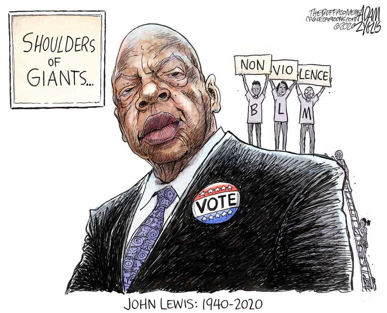 Political/Editorial Cartoon by Adam Zyglis, The Buffalo News on Troublemaker Laid to Rest