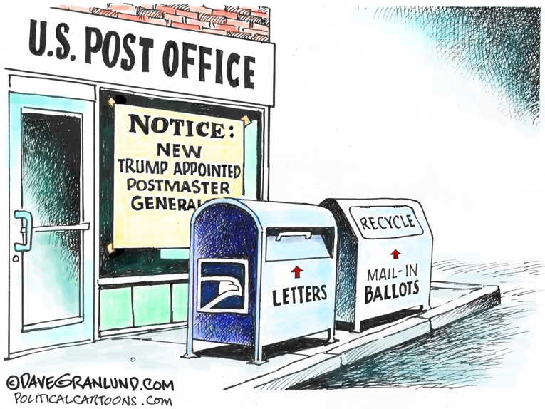 Political/Editorial Cartoon by Dave Granlund on Trump Floats Postponing Election