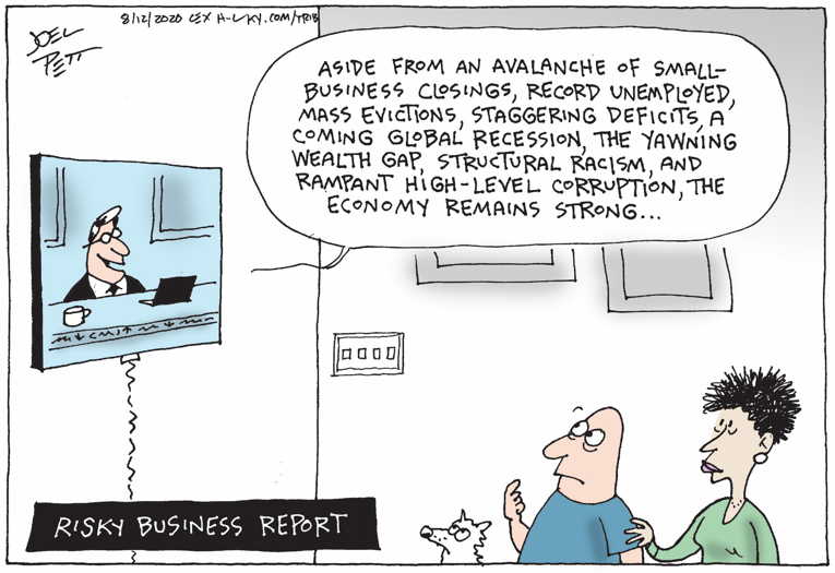 Political/Editorial Cartoon by Joel Pett, Lexington Herald-Leader, CWS/CartoonArts Intl. on Trump Signs Executive Order