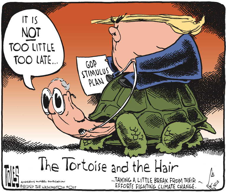 Political/Editorial Cartoon by Tom Toles, Washington Post on Schools Prepare to Reopen