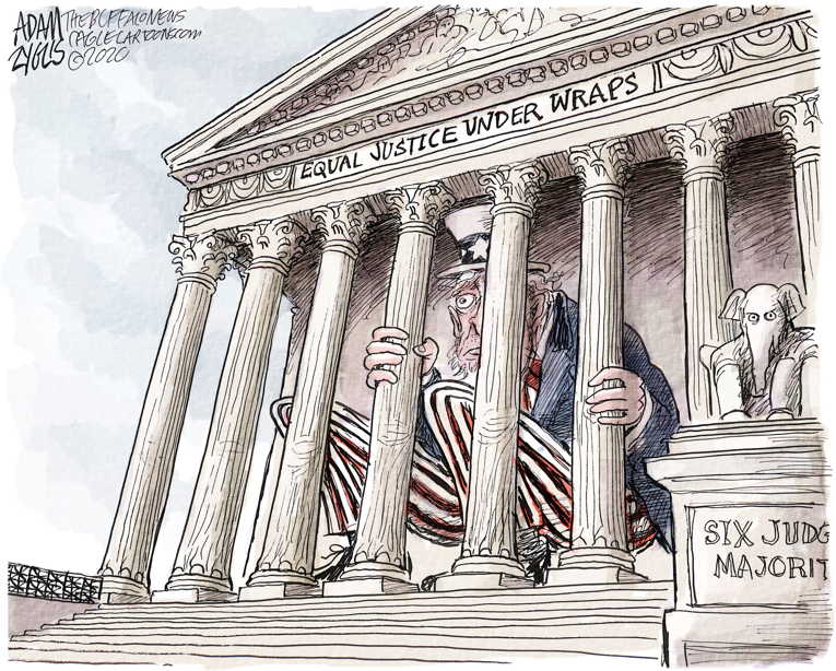 Political/Editorial Cartoon by Adam Zyglis, The Buffalo News on Republicans Confirm Barrett