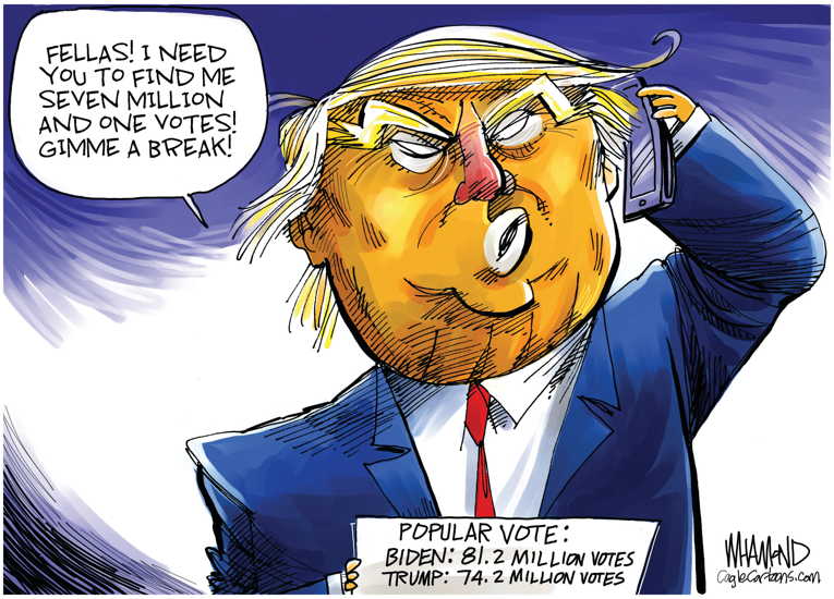 Political/Editorial Cartoon by Dave Whamond, Canada, PoliticalCartoons.com on Trump Threatens Georgian Official