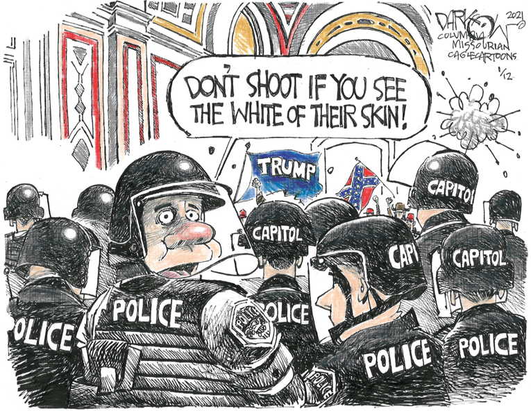 Political/Editorial Cartoon by John Darkow, Columbia Daily Tribune, Missouri on Capitol Building Attacked