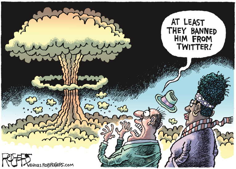 Political/Editorial Cartoon by Rob Rogers on Siege Ends, Biden Win Certified