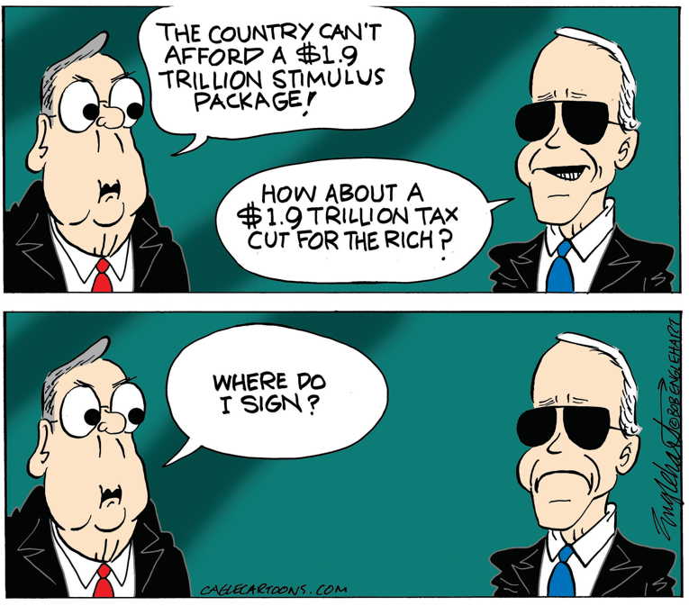 Political/Editorial Cartoon by Bob Englehart, Hartford Courant on 4,000 Americans Dying Daily