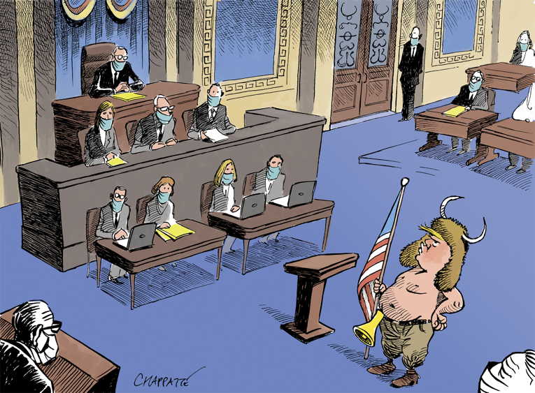 Political/Editorial Cartoon by Patrick Chappatte, International Herald Tribune on Acquittal Was Inevitable