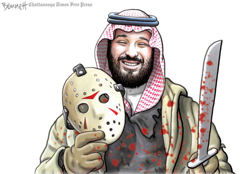 Political/Editorial Cartoon by Clay Bennett, Chattanooga Times Free Press on Biden Excuses Murder