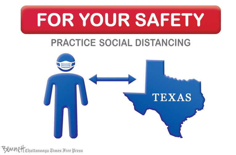 Political/Editorial Cartoon by Clay Bennett, Chattanooga Times Free Press on Texas Secedes