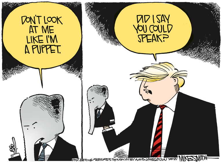 Political/Editorial Cartoon by Mike Smith, Las Vegas Sun on GOP Doubles Down