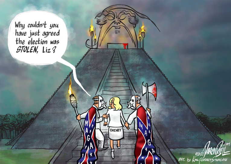 Political/Editorial Cartoon by Darrin Bell, Washington Post Writers Group on Republicans Purge Liz Cheney