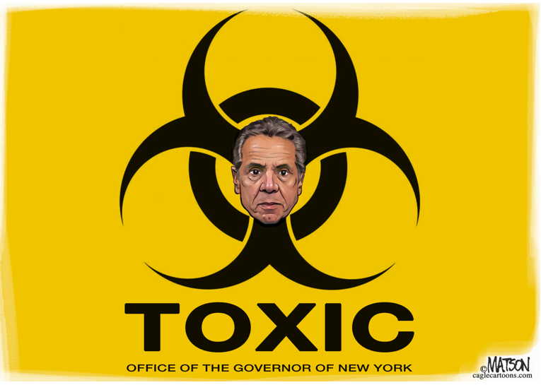 Political/Editorial Cartoon by RJ Matson, Cagle Cartoons on Investigation: “Cuomo’s a Dick!”