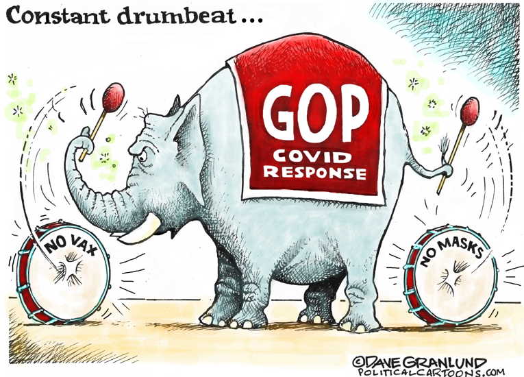 Political/Editorial Cartoon by Dave Granlund on Nasty Variant Spreading