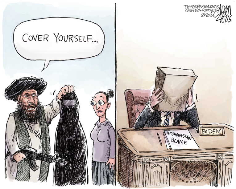 Political/Editorial Cartoon by Adam Zyglis, The Buffalo News on Biden Expresses No Regrets
