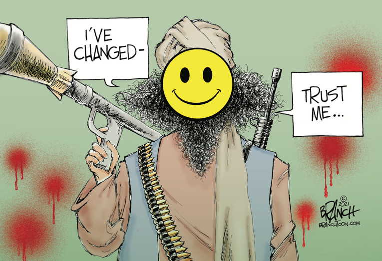 Political/Editorial Cartoon by John Branch, San Antonio Express-News on Taliban Takes Control