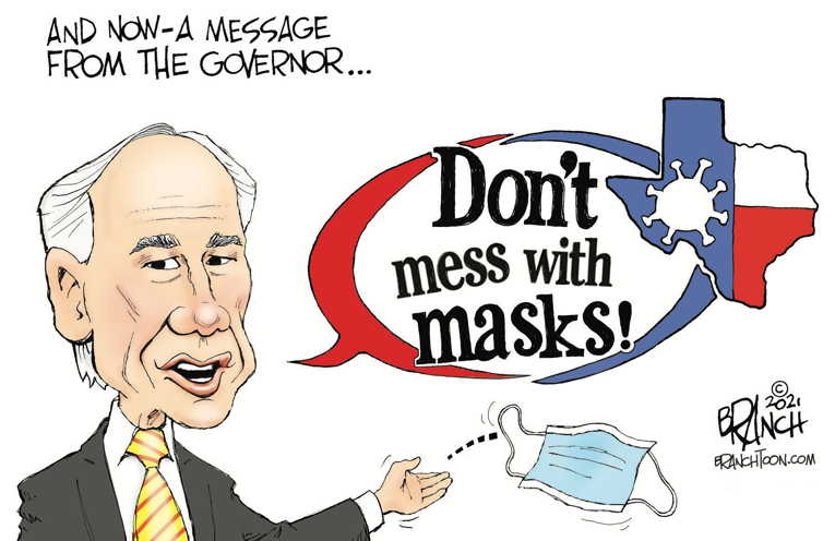 Political/Editorial Cartoon by John Branch, San Antonio Express-News on Abbott Doubles Down