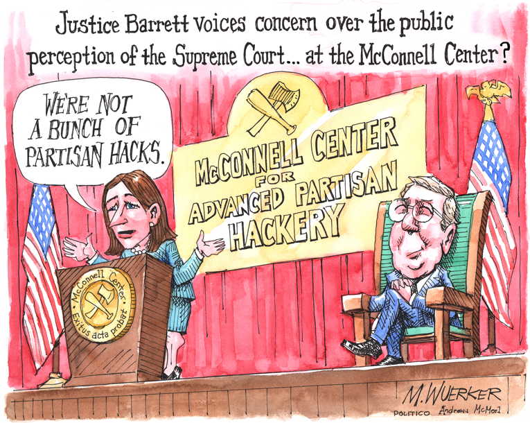 Political/Editorial Cartoon by Matt Wuerker, Politico on Political Hacks Triumph
