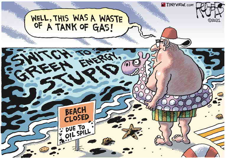 Political/Editorial Cartoon by Rob Rogers on Environmental Collapse Accelerates