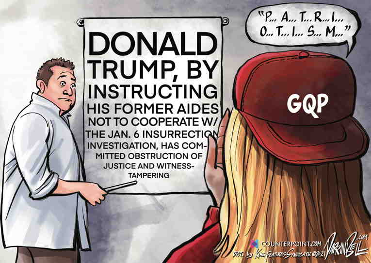 Political/Editorial Cartoon by Darrin Bell, Washington Post Writers Group on Trump Rallying Support