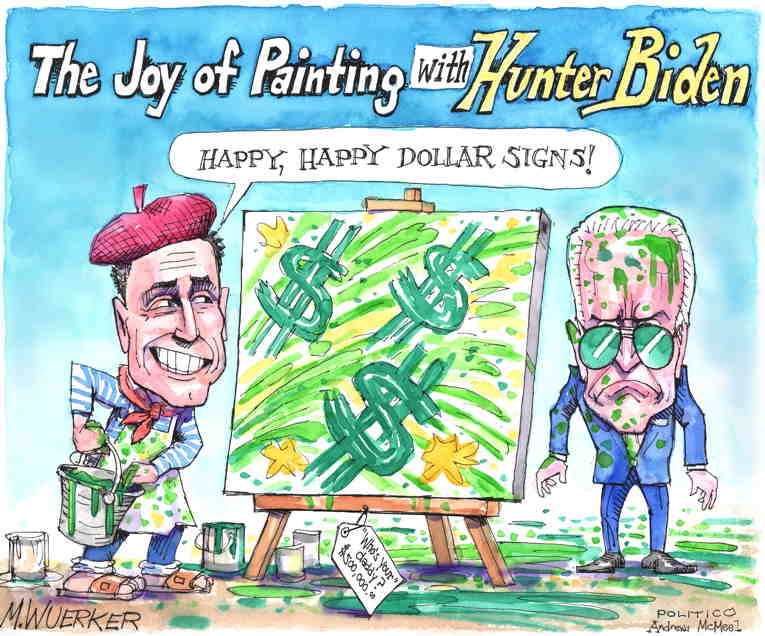 Political/Editorial Cartoon by Matt Wuerker, Politico on Biden Plans Impeded