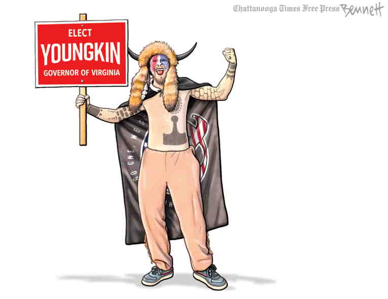 Political/Editorial Cartoon by Clay Bennett, Chattanooga Times Free Press on Trump Persists