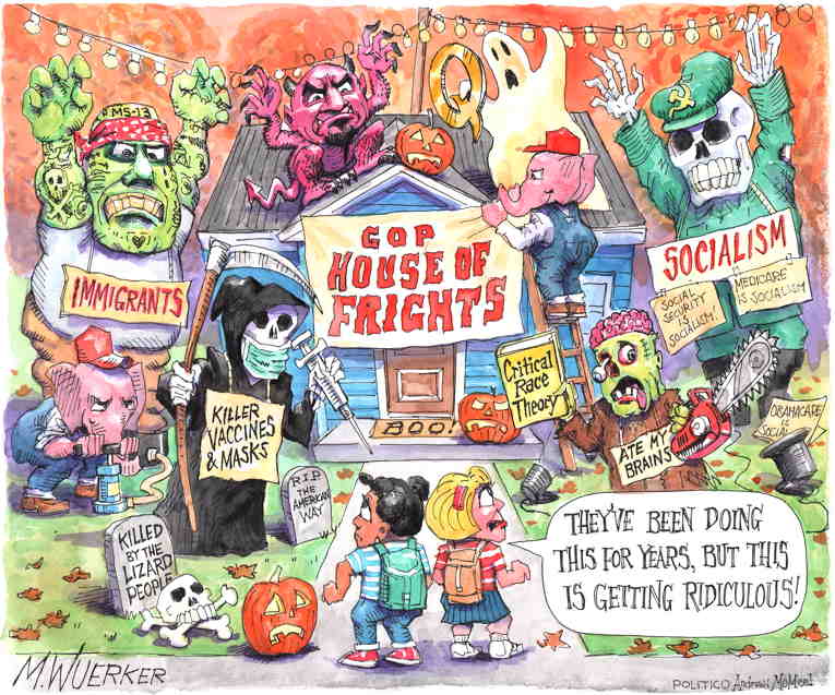 Political/Editorial Cartoon by Matt Wuerker, Politico on Republicans Persist