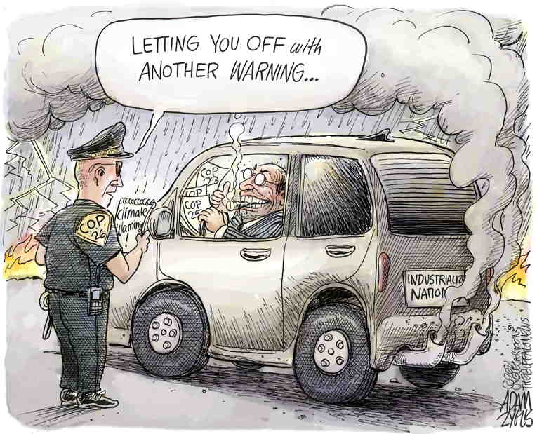 Political/Editorial Cartoon by Adam Zyglis, The Buffalo News on Climate Talks Continue