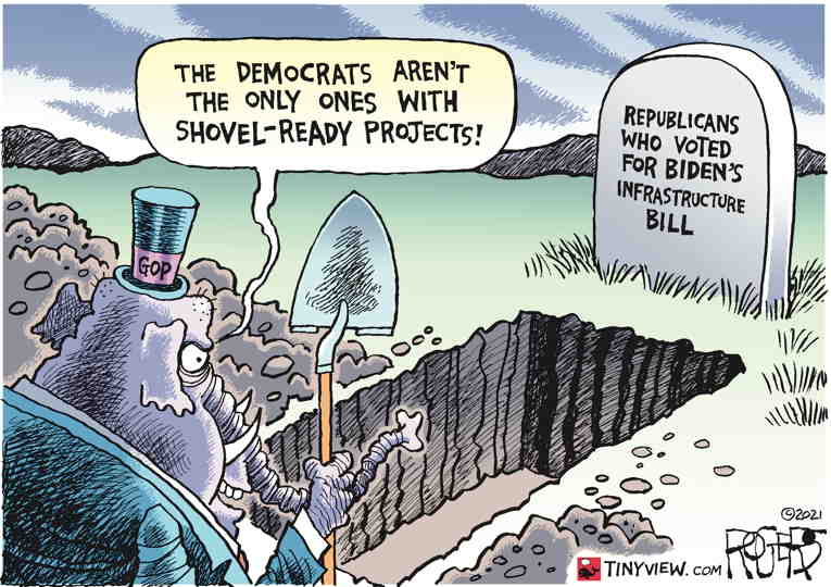 Political/Editorial Cartoon by Rob Rogers on Trump Plots Comeback
