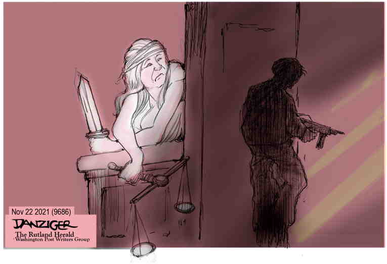 Political/Editorial Cartoon by Jeff Danziger on Rittenhouse Verdict Explained