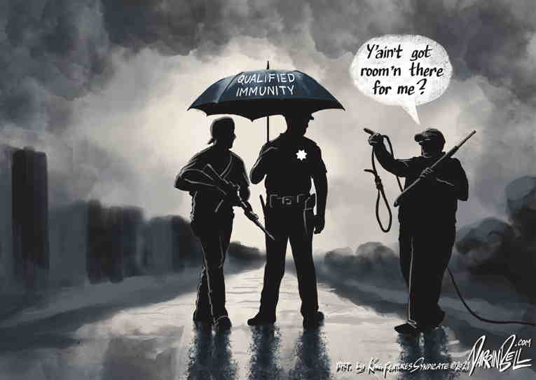 Political/Editorial Cartoon by Darrin Bell, Washington Post Writers Group on America Responds to Verdict