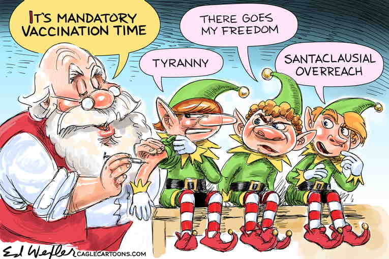 Political/Editorial Cartoon by on Covid Spikes Again