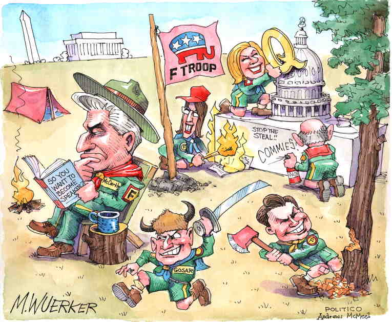 Political/Editorial Cartoon by Matt Wuerker, Politico on Extremists Make Big Gains