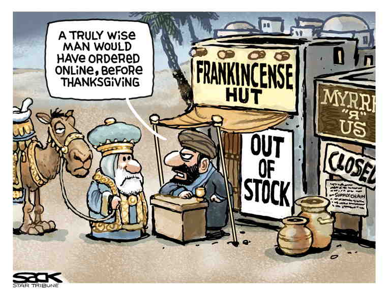 Political/Editorial Cartoon by Steve Sack, Minneapolis Star Tribune on In Other News