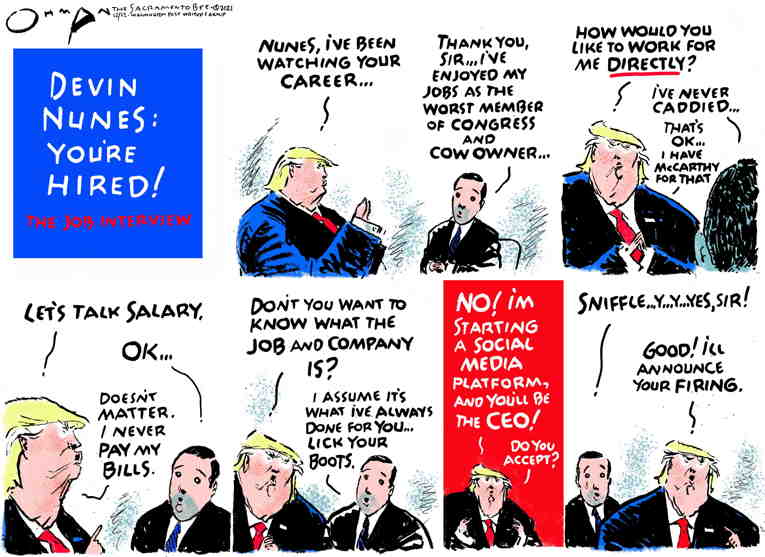 Political/Editorial Cartoon by Jack Ohman, The Oregonian on Legal Setbacks for Trump