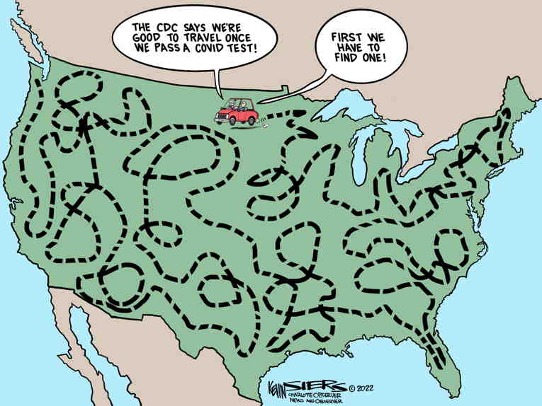 Political/Editorial Cartoon by Kevin Siers, Charlotte Observer on 1,000,000 Daily Cases Reached