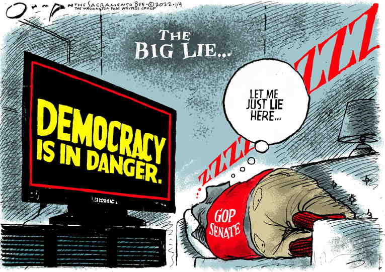 Political/Editorial Cartoon by Jack Ohman, The Oregonian on January 6 Plan Revealed