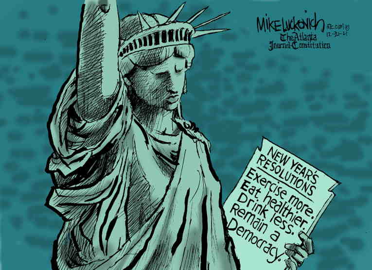 Political/Editorial Cartoon by Mike Luckovich, Atlanta Journal-Constitution on January 6 Plan Revealed